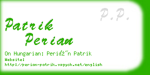 patrik perian business card